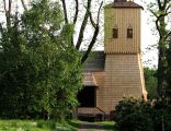 Gołkowice, kościół z XIX w. z wieżą gotycką przeniesioną w XIX w. z Pruchnej